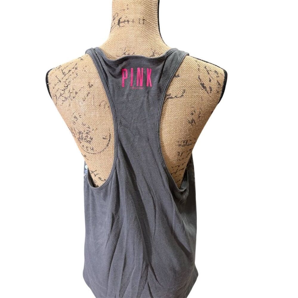 Victoria's Secret PINK Women's Gray Sequin Tank Top Size L - Picture 5 of 8